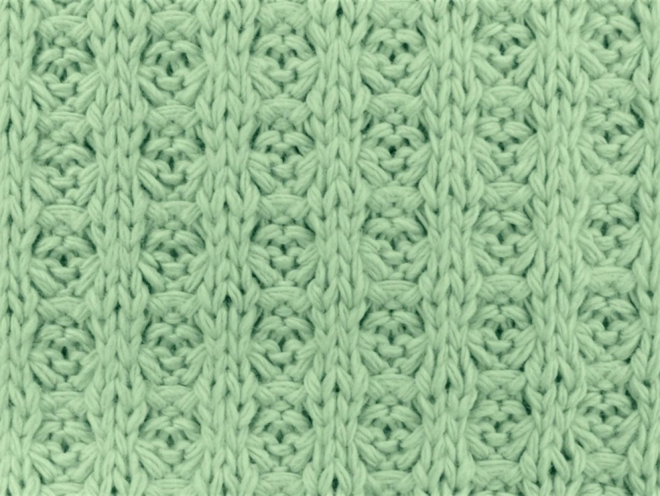 Waffle Cotton Sweater Knit Stretch Fabric Mint