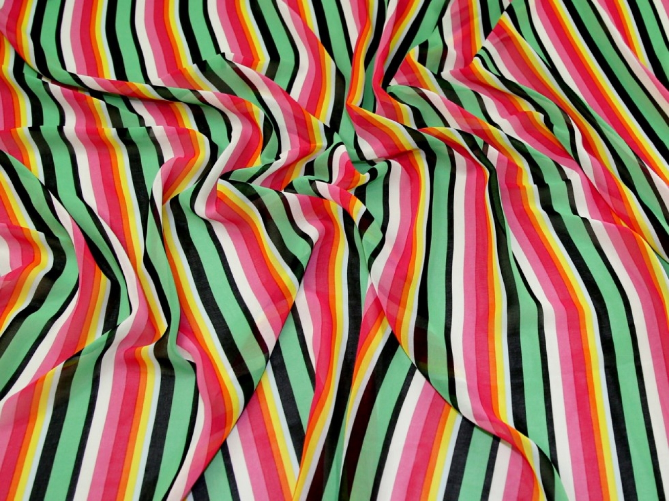 Sheer Chiffon Fabric Rainbow