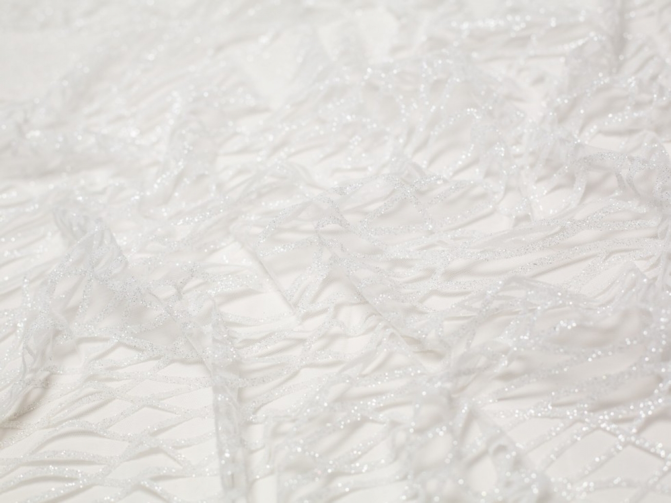 Minerva Core Range Sparta Metallic Lace Fabric Porcelain