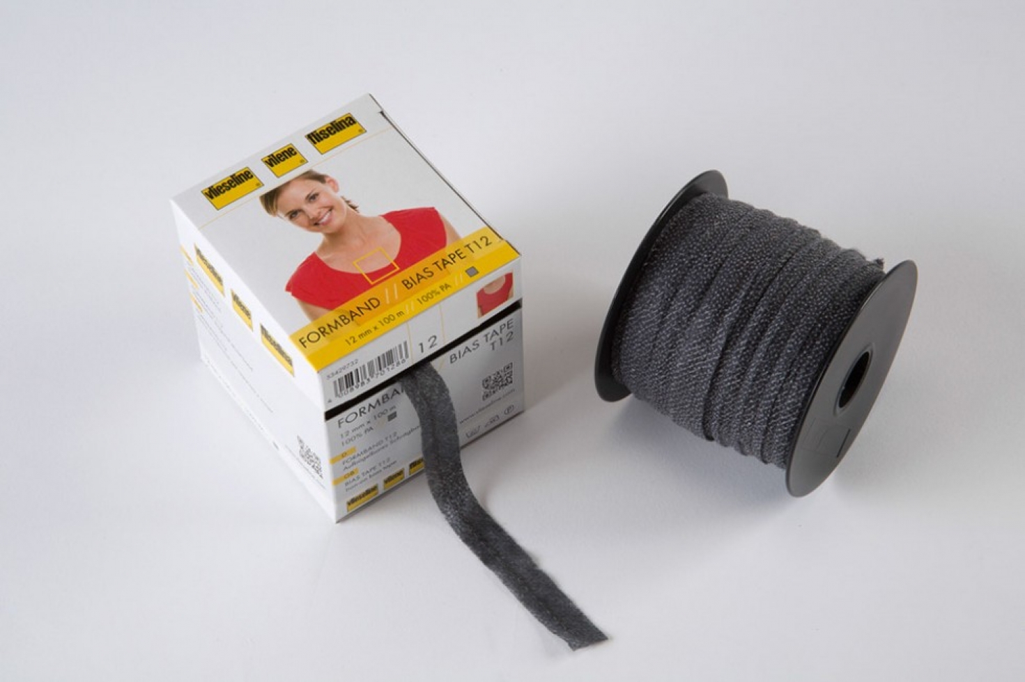 Vilene Vlieseline Bias Stay Tape Charcoal