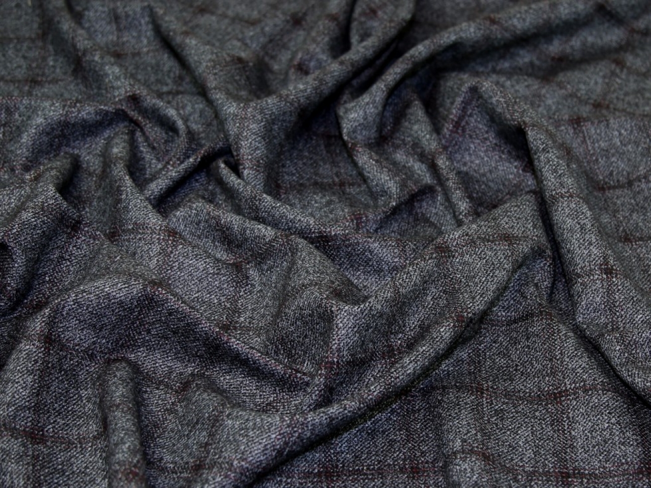 Wool Blend Coating Fabric Pewter Grey