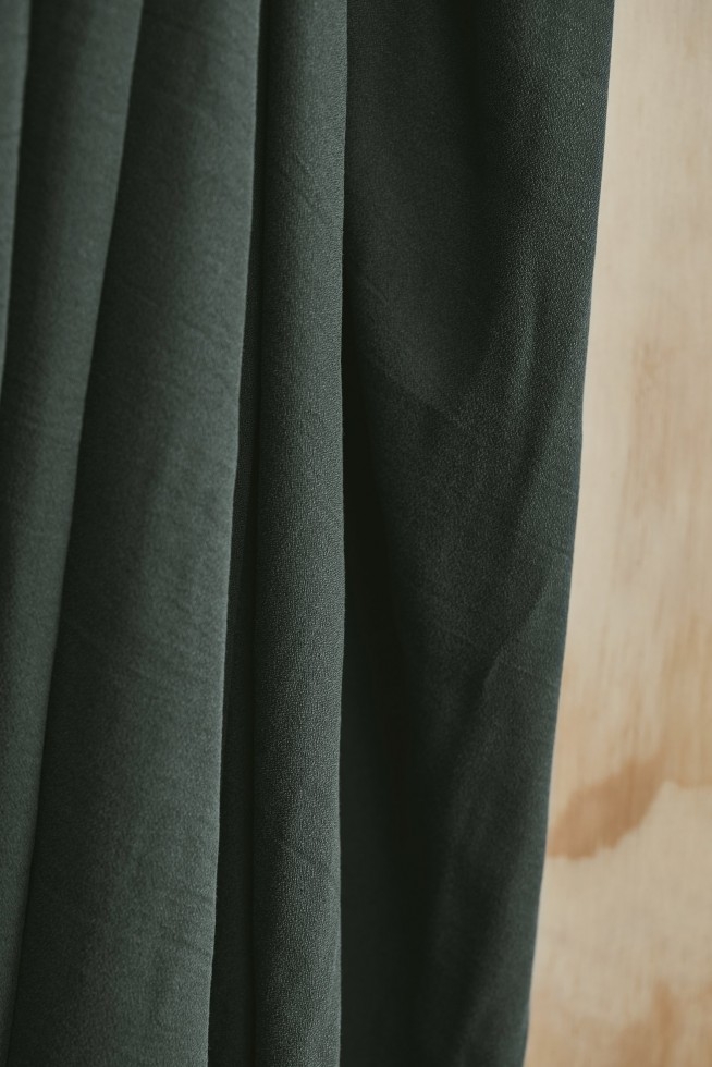 Meet MILK Tencel Lyocell Crispy Crepe Fabric Deep Green