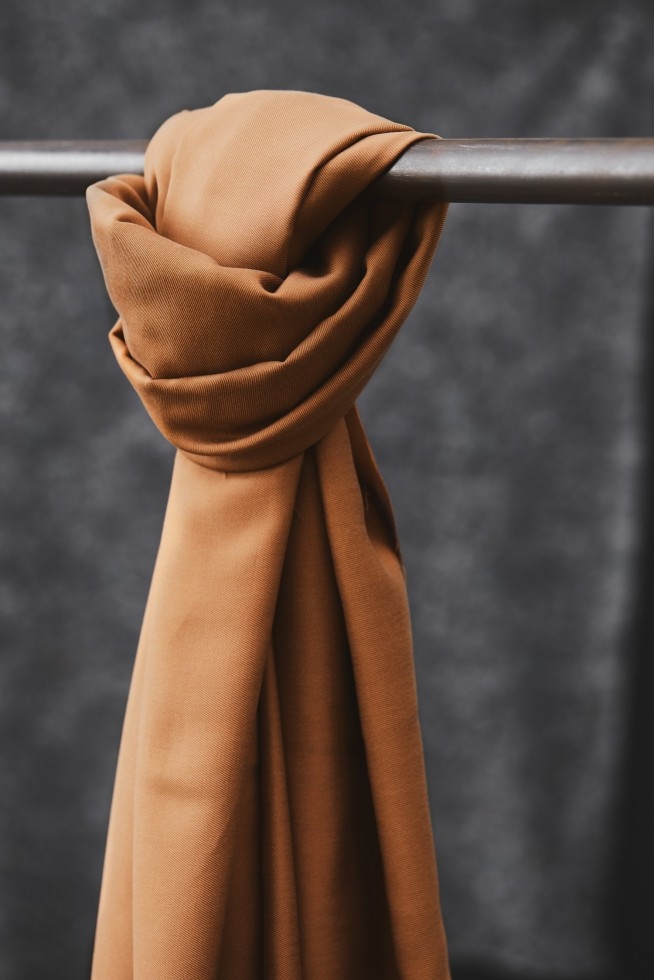 Meet MILK Smooth Drape Tencel Lyocell Twill Fabric Mustard
