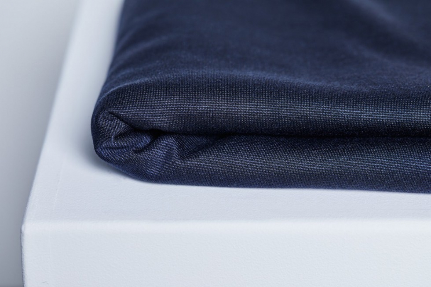 Meet MILK Two Tone Tencel Lyocell Ponte Roma Double Stretch Knit Fabric Blueberry