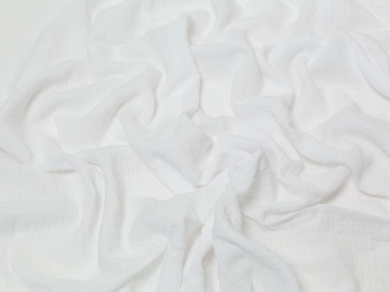 Minerva Core Range Cotton Double Gauze Fabric White