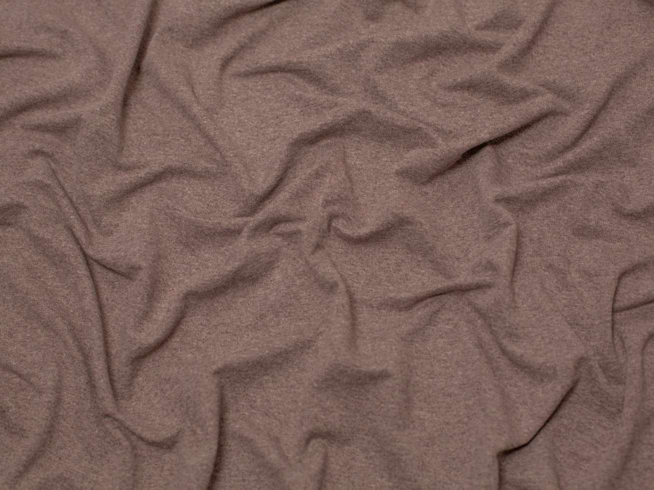 Melange Loop Back French Terry Stretch Knit Fabric Taupe