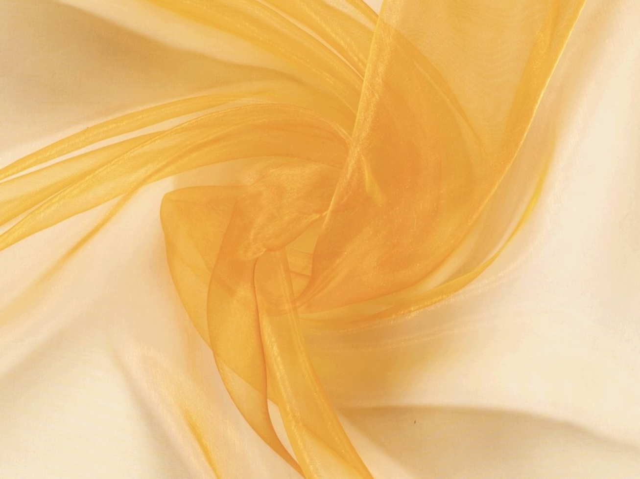Sheer Organza Fabric Bright Orange