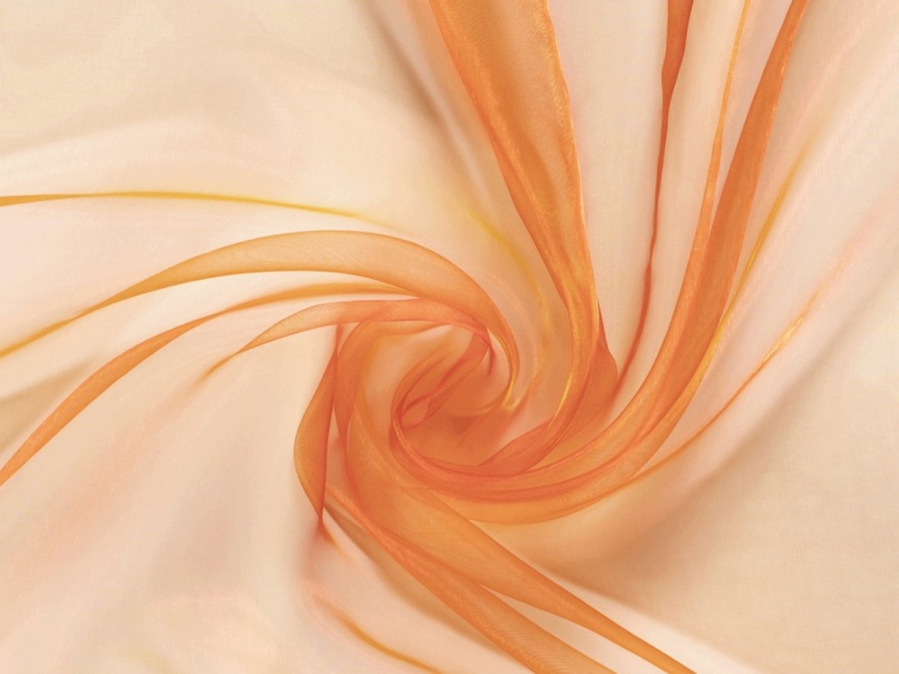 Sheer Organza Fabric Burnt Orange