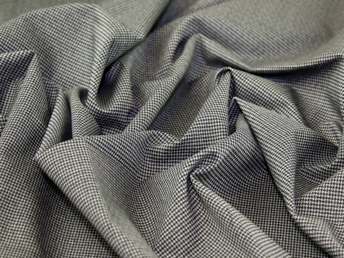 Super Stretch Woven Denim Fabric Black & White