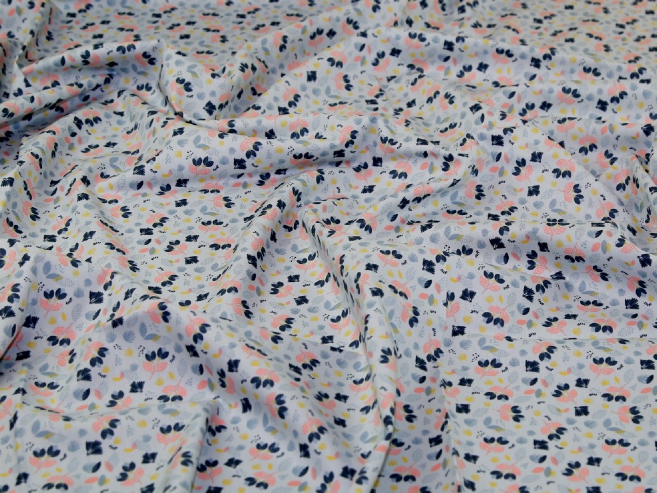 John Louden 100% Cotton Fabric Blue