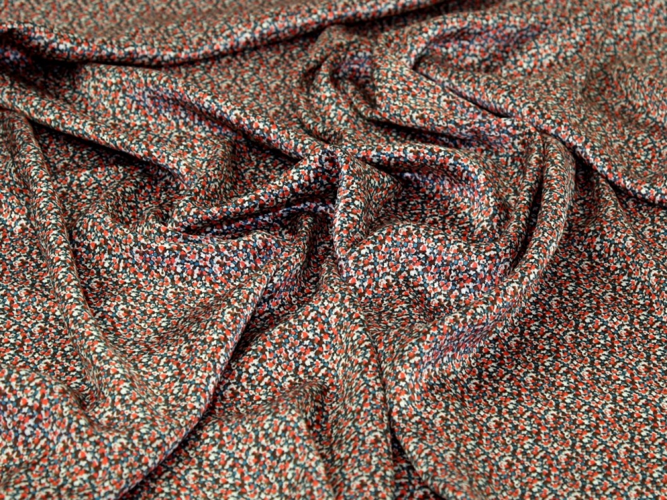 Liberty London Pepper Belgravia Silk Satin Fabric Coral