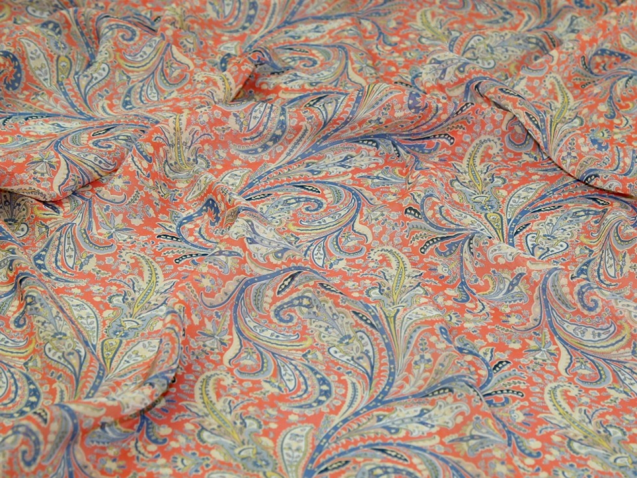 Liberty London Great Missenden Regent Silk Sheer Chiffon Fabric Coral