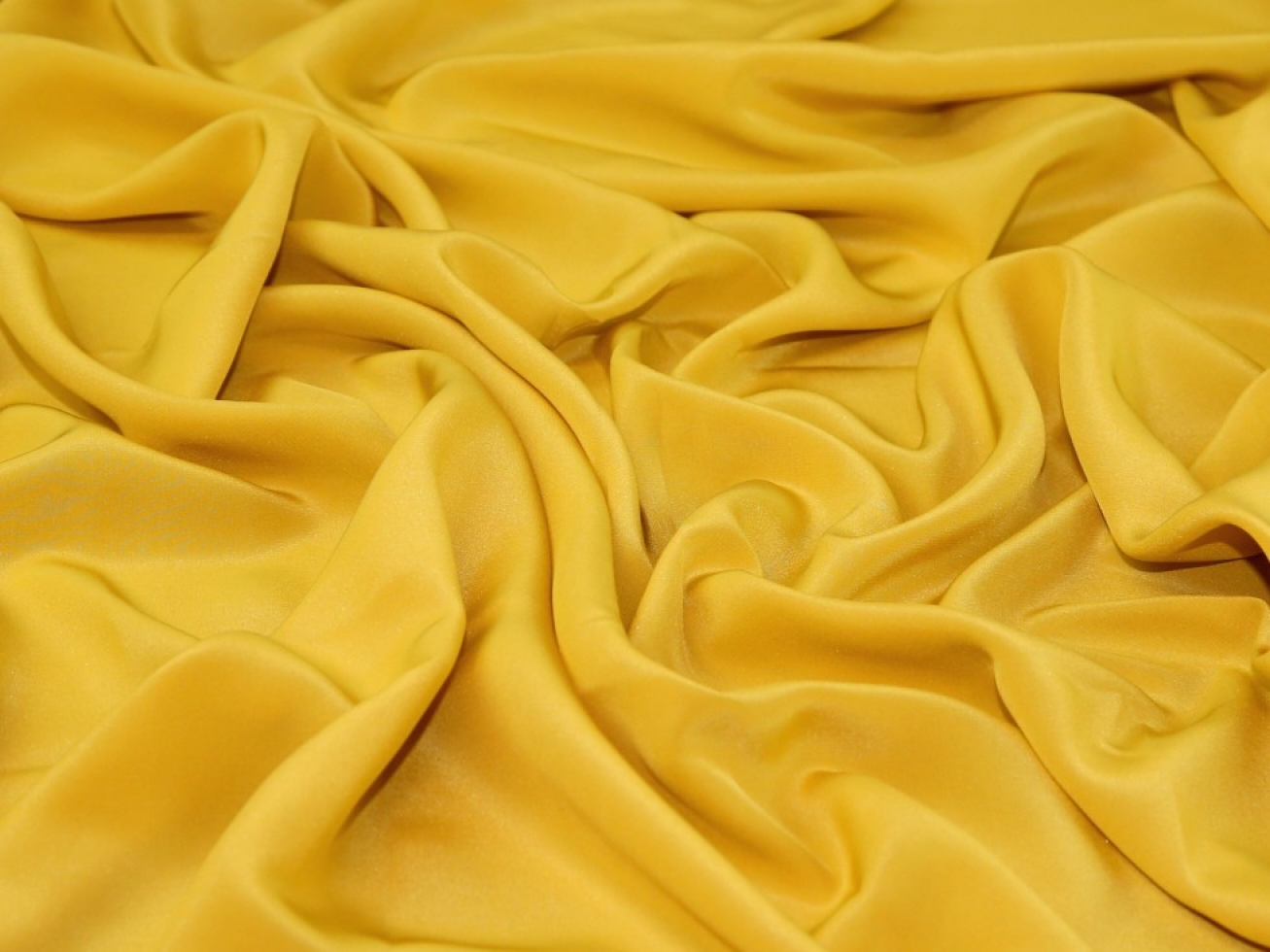 Liberty London Kensington Silk Crepe de Chine Fabric Sunflower