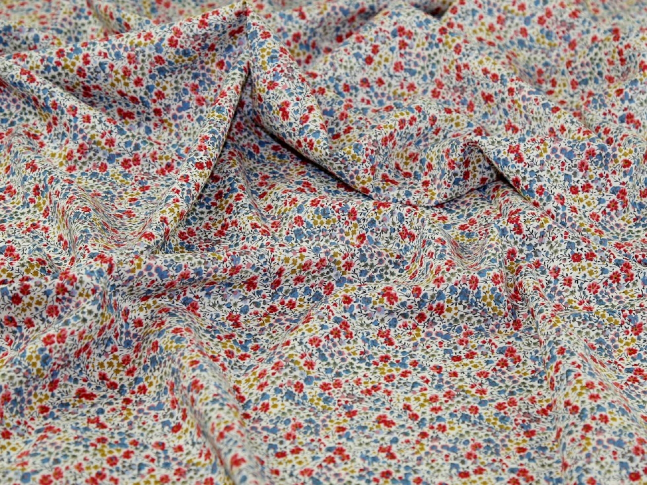 Liberty London Phoebe Augusta Linen Cotton Fabric Multicoloured