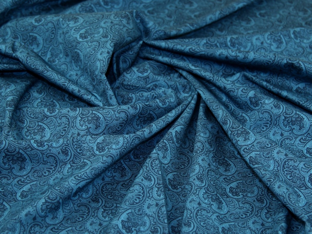 Rose & Hubble 100% Cotton Poplin Fabric Blue