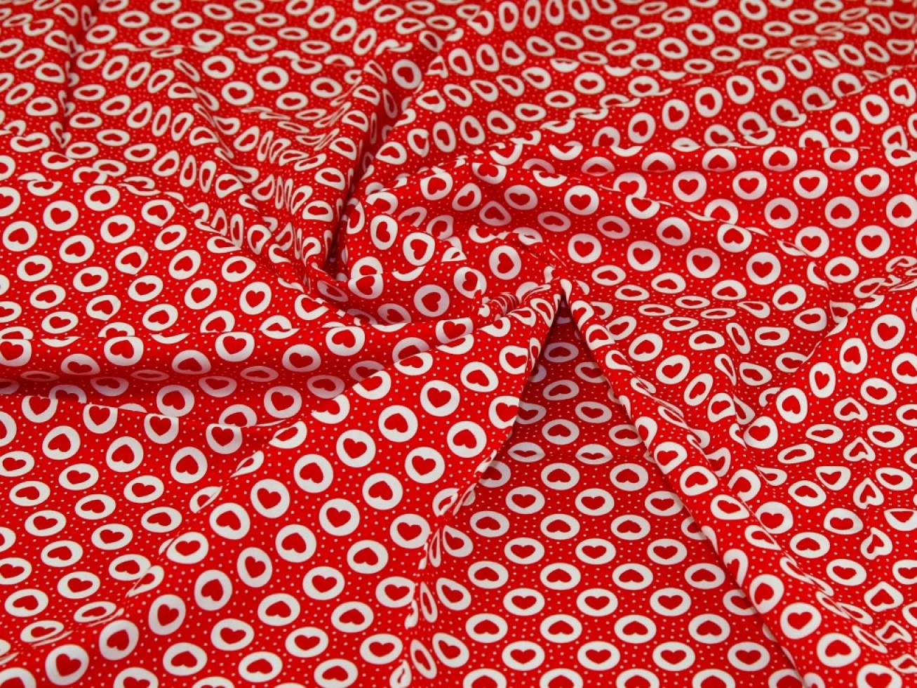 Rose & Hubble 100% Cotton Poplin Fabric Red