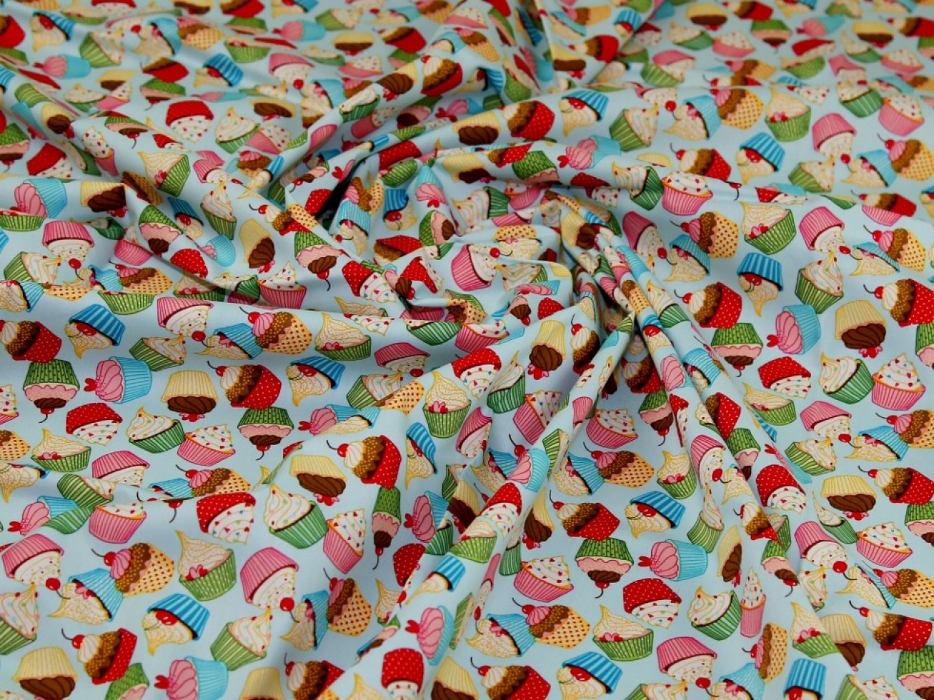Rose & Hubble 100% Cotton Poplin Fabric Blue