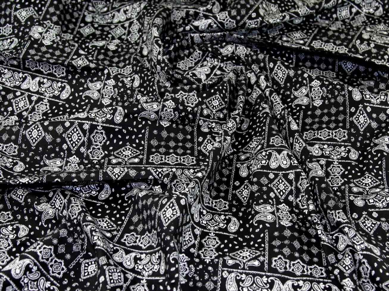 100% Cotton Poplin Fabric Black