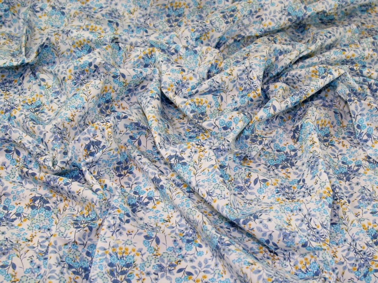 100% Cotton Poplin Fabric Blue