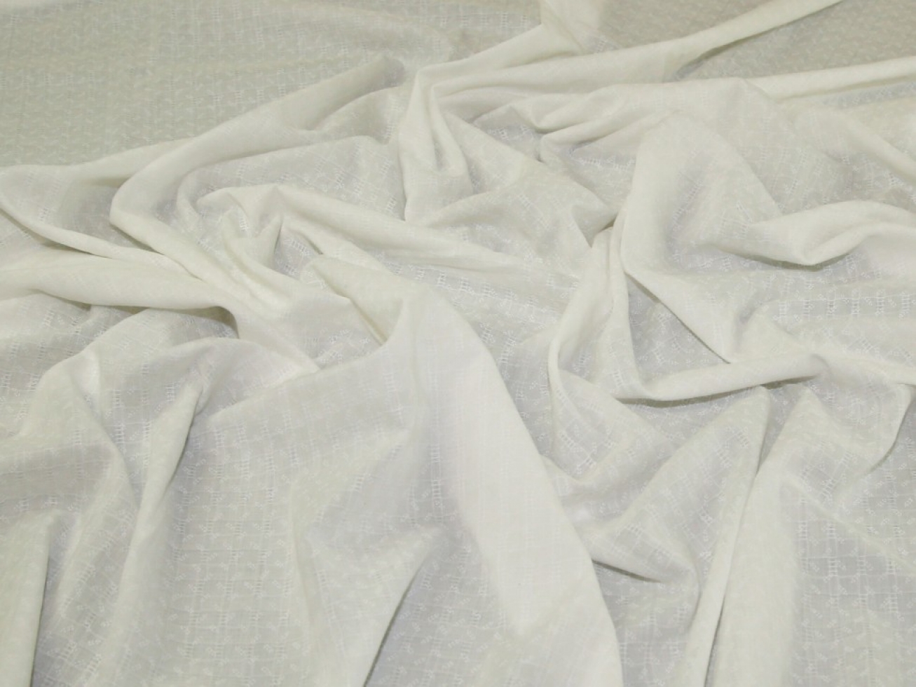 Dobby Cotton Gauze Fabric White