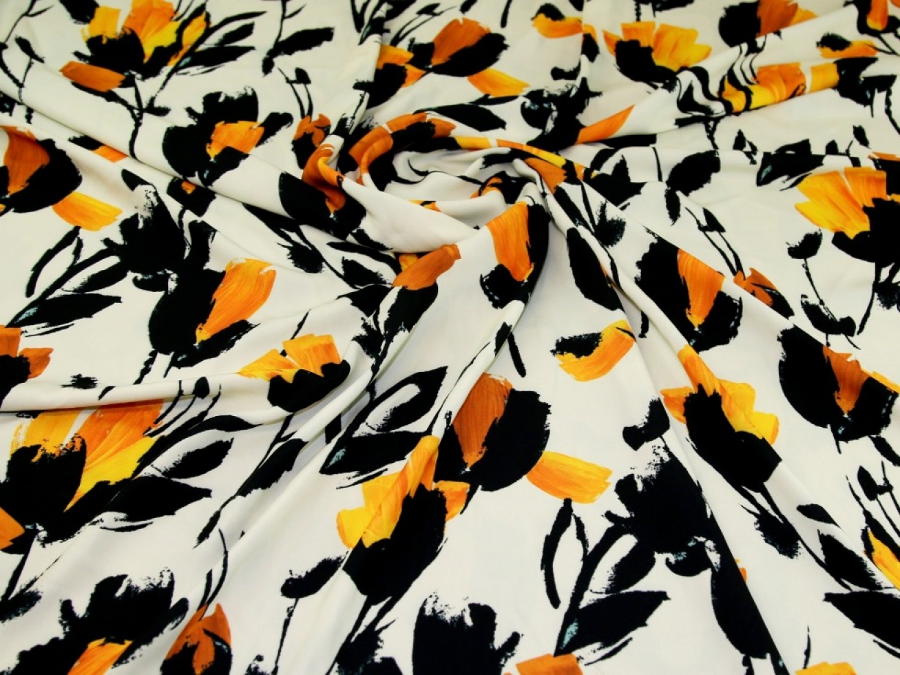 John Kaldor Madrid Crepe Fabric Yellow