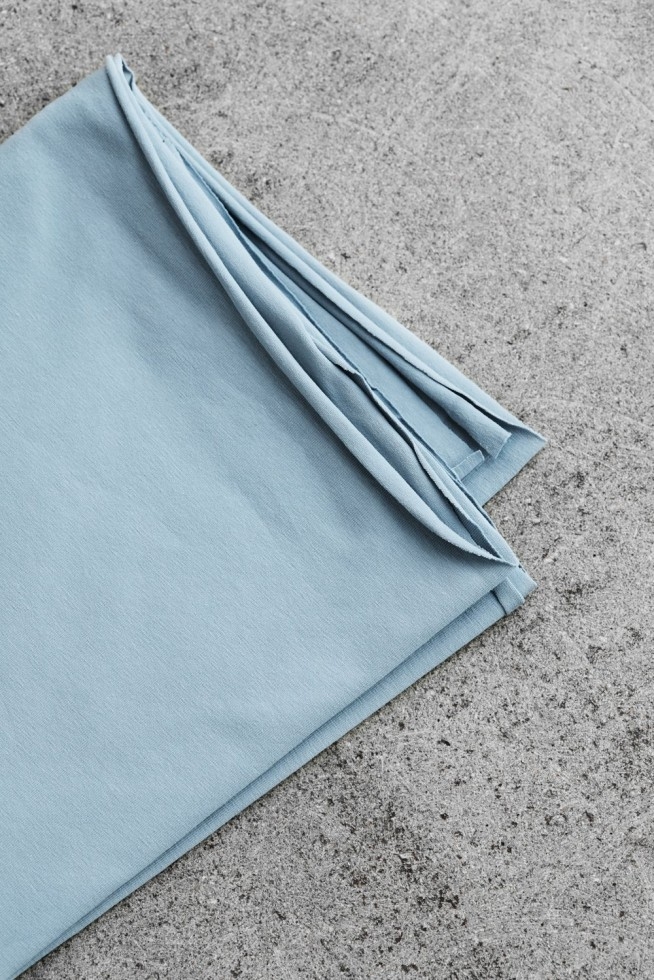 Mind The MAKER Cotton Single Jersey Stretch Knit Fabric Faded Blue