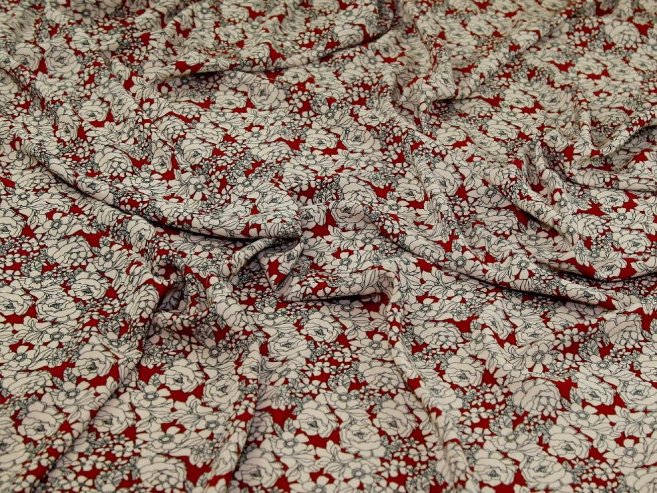 Soft Polyester Crepe Fabric Rust