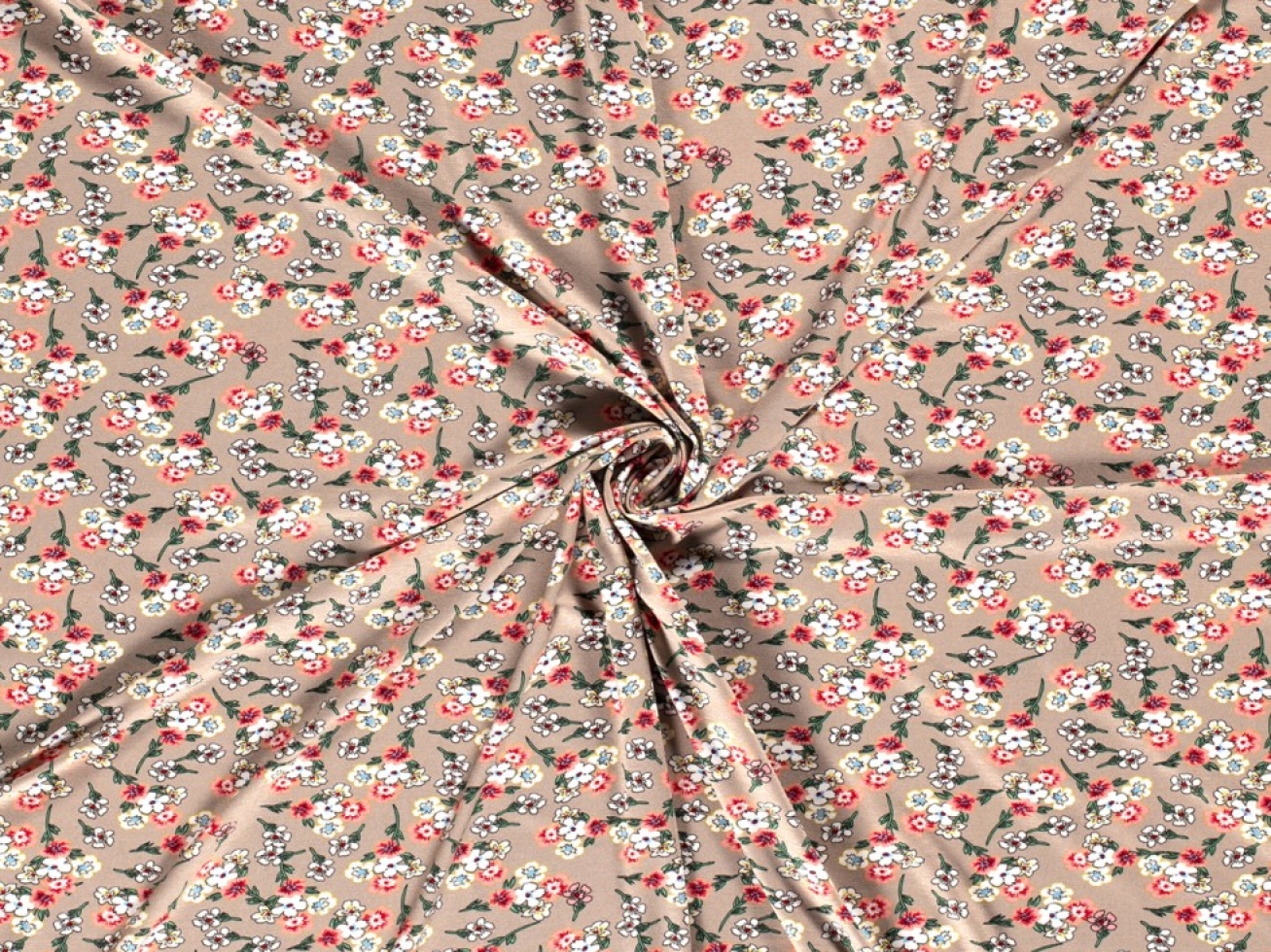 Viscose Jersey Stretch Knit Fabric Beige