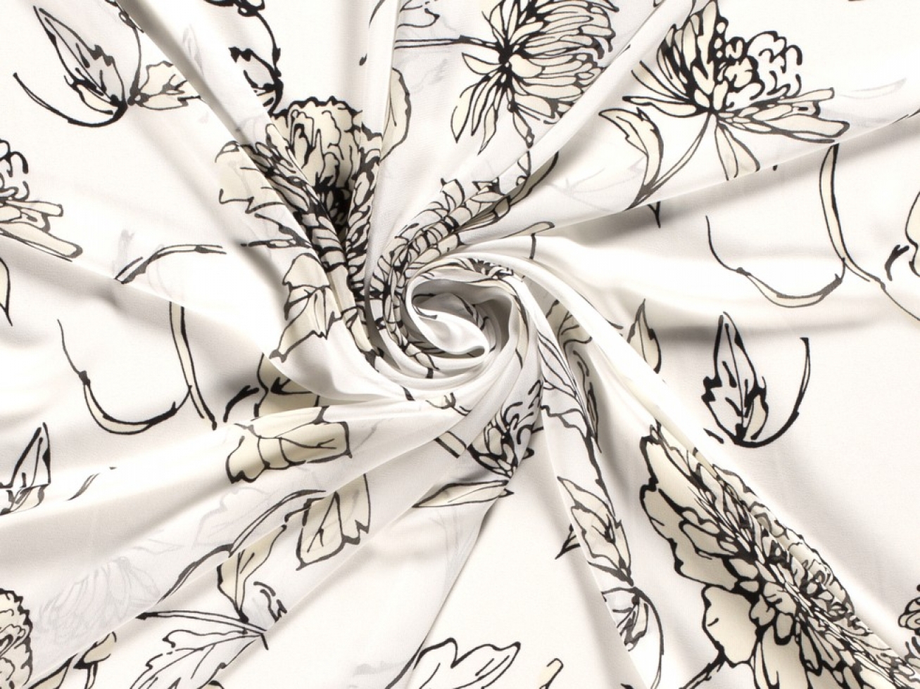 Sheer Chiffon Fabric White