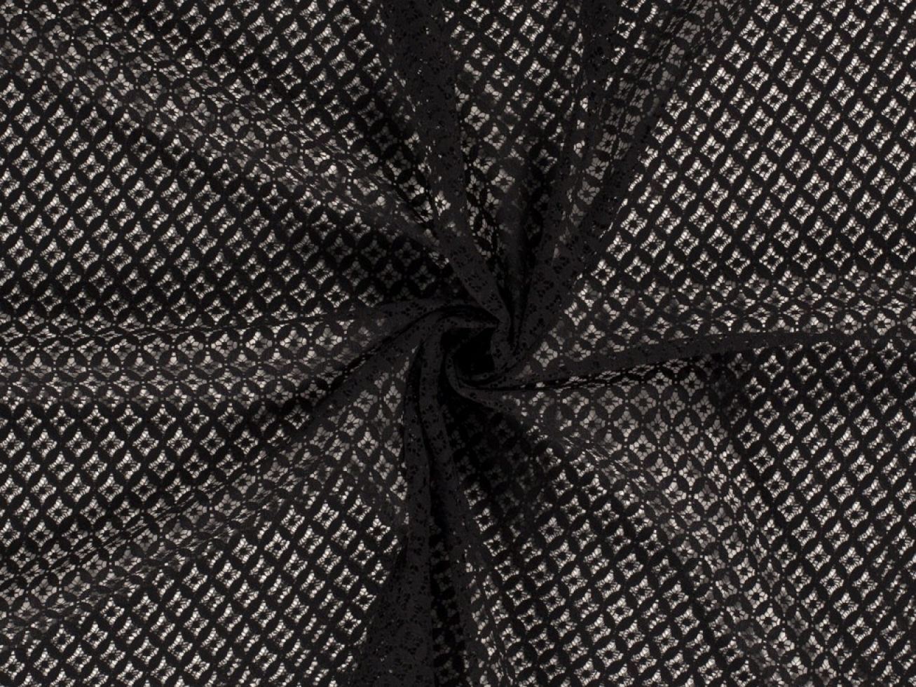 Cotton Lace Fabric Black