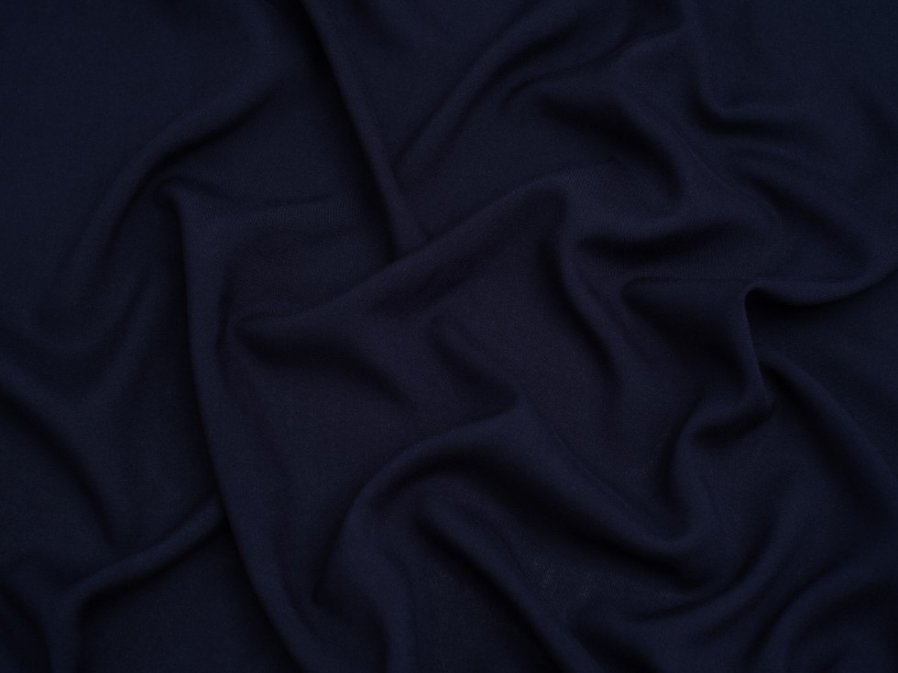 Minerva Core Range Viscose Challis Fabric Navy