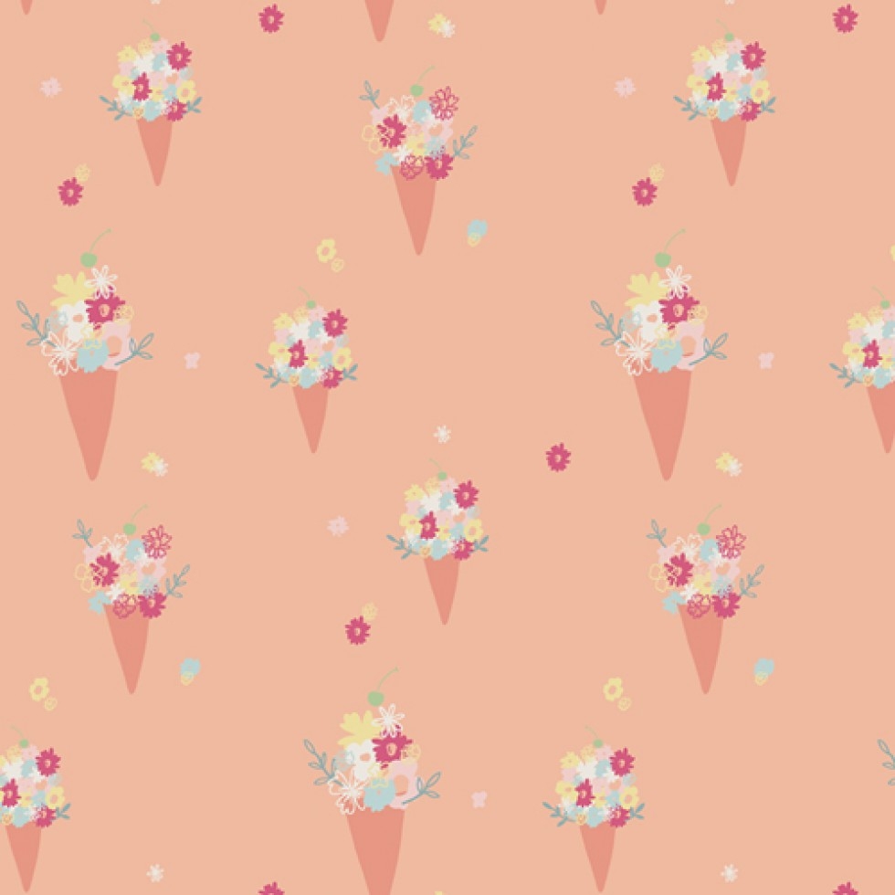 Art Gallery Fabrics Daydream 100% Cotton Poplin Fabric Blooming Ice Cream