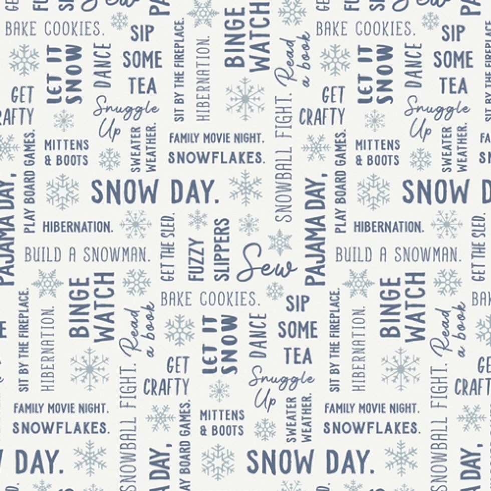 Art Gallery Fabrics Snow Day 100% Cotton Poplin Fabric Snowbound