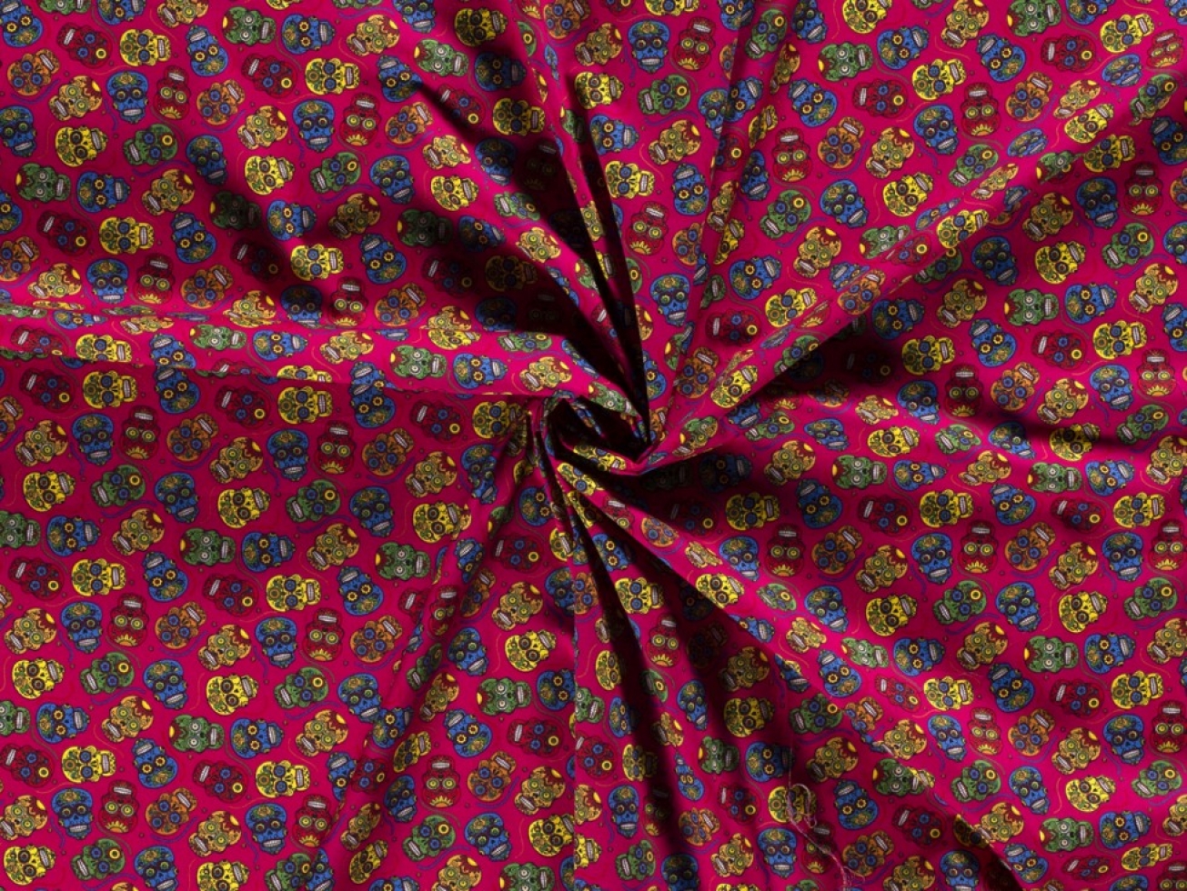 100% Cotton Poplin Fabric Fuchsia