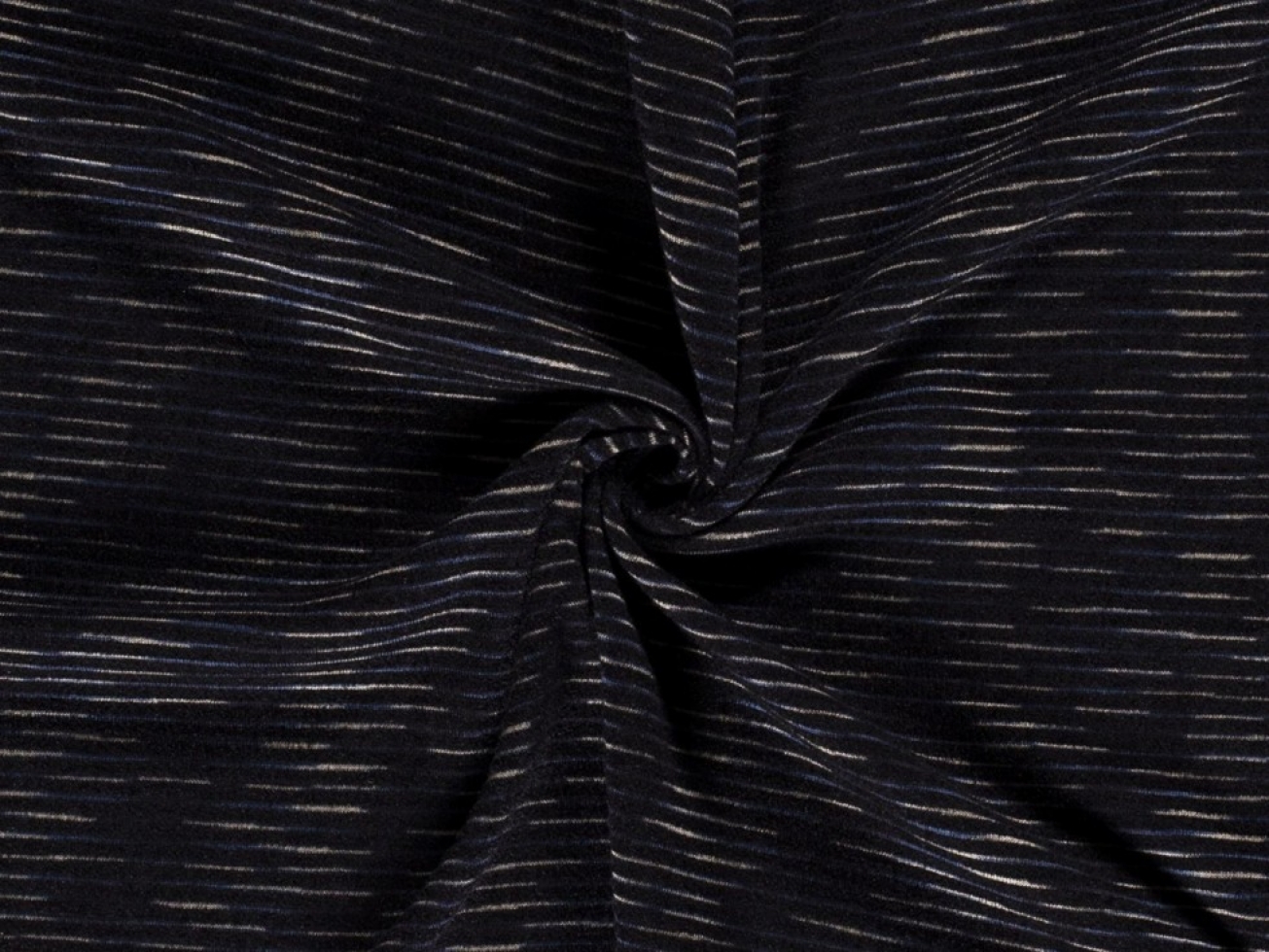 Angora Brushed Sweater Knit Stretch Fabric Navy