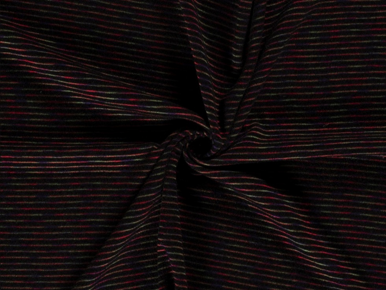 Angora Brushed Sweater Knit Stretch Fabric Black