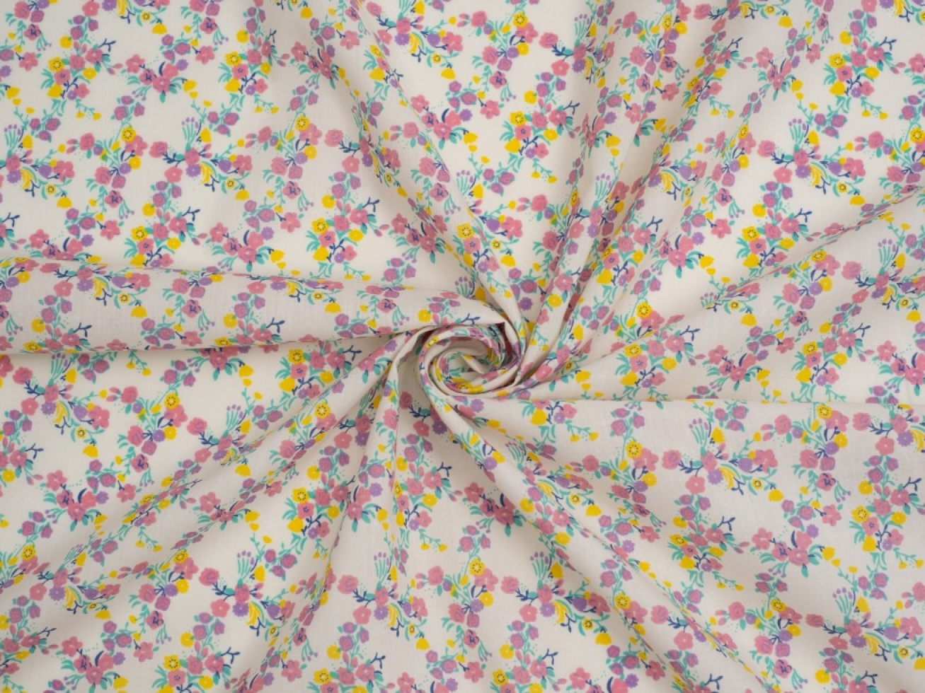 Printed Polycotton Fabric Lemon