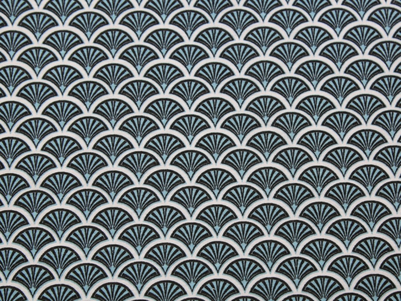 Stof France PUL Coated Jersey Stretch Knit Fabric Aqua