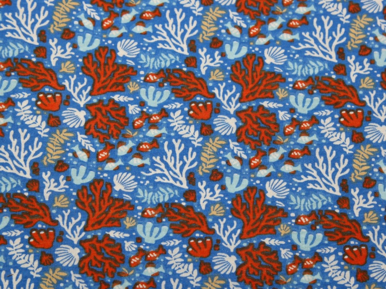 Stof France PUL Coated Jersey Stretch Knit Fabric Blue