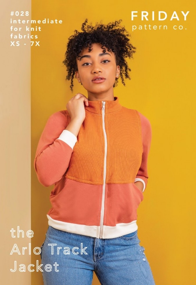 Friday Pattern Company Paper Sewing Pattern Arlo Track Jacket