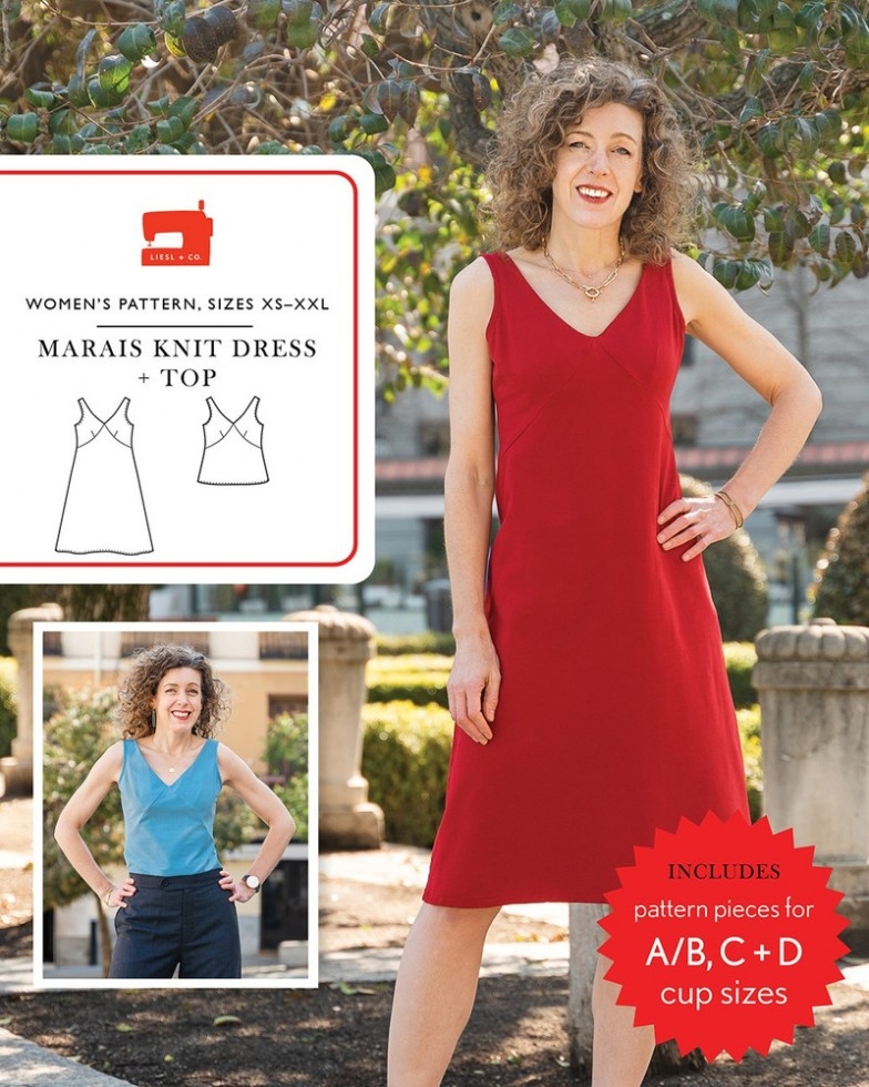 Liesl + Co Paper Sewing Pattern Marais Knit Dress & Top