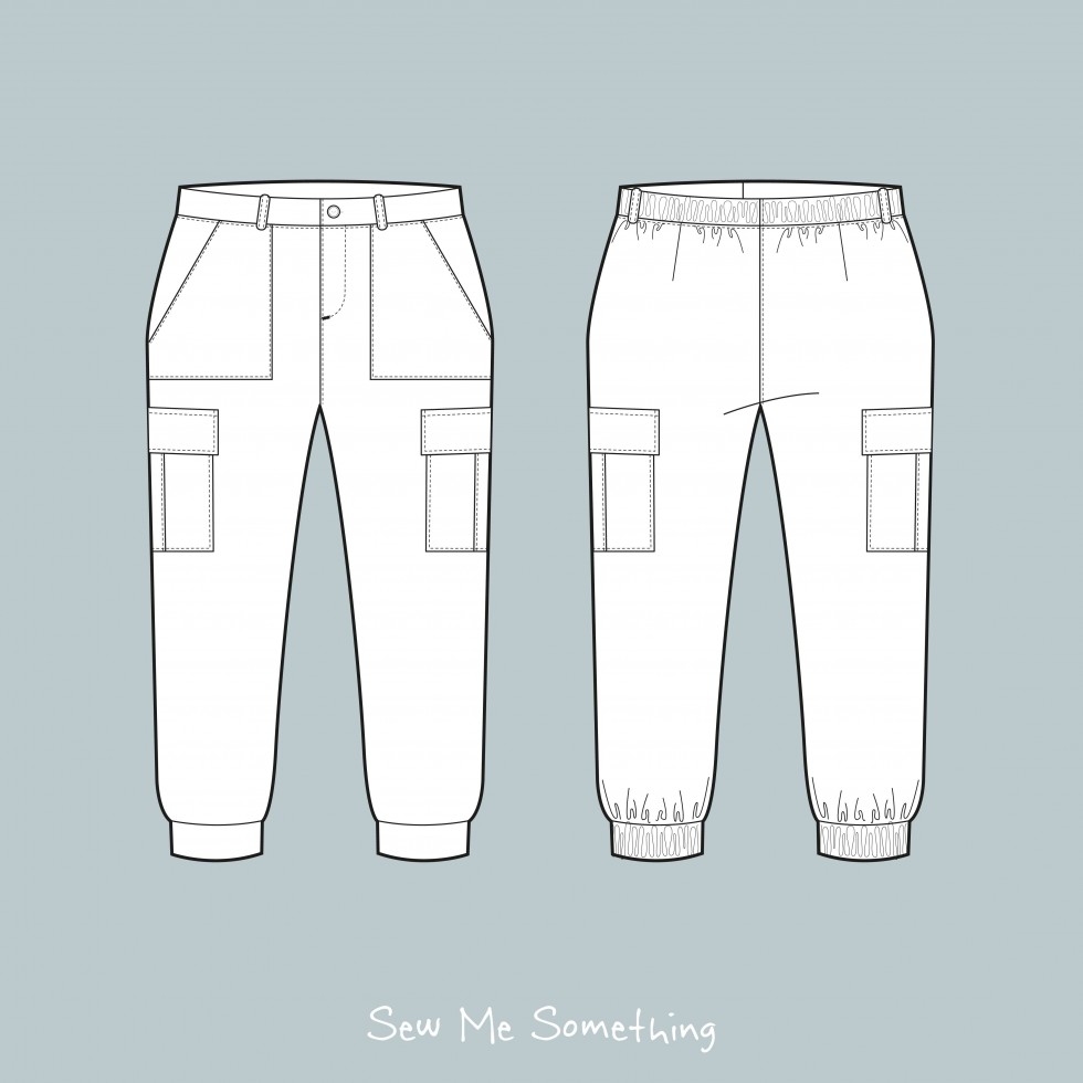 Sew Me Something Paper Sewing Pattern Ariel Cargo Pants
