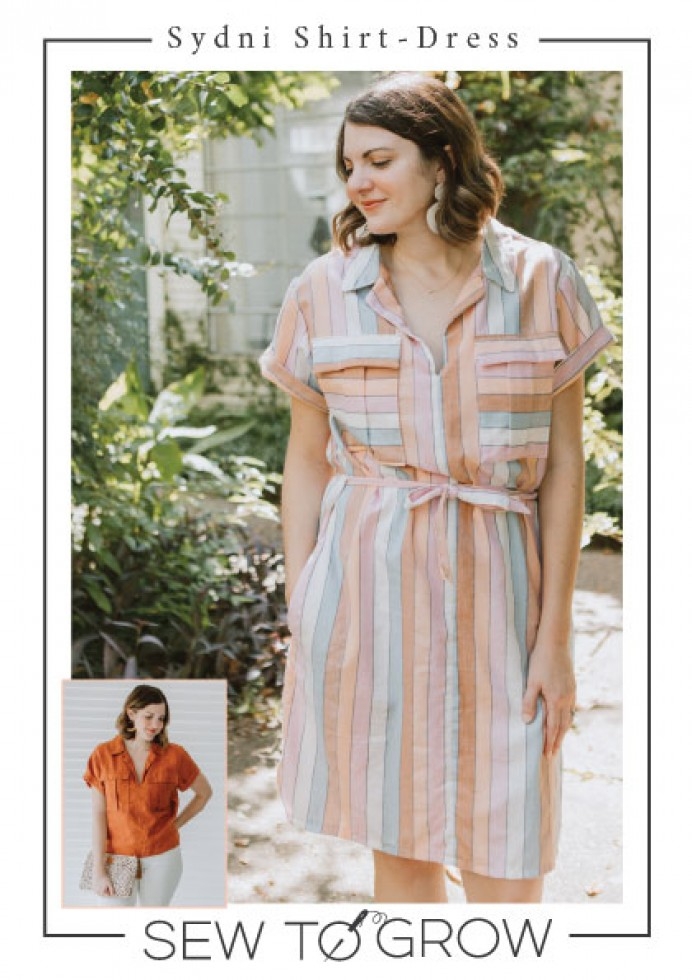 Sew To Grow Paper Sewing Pattern Syndi Shirt Dress & Top