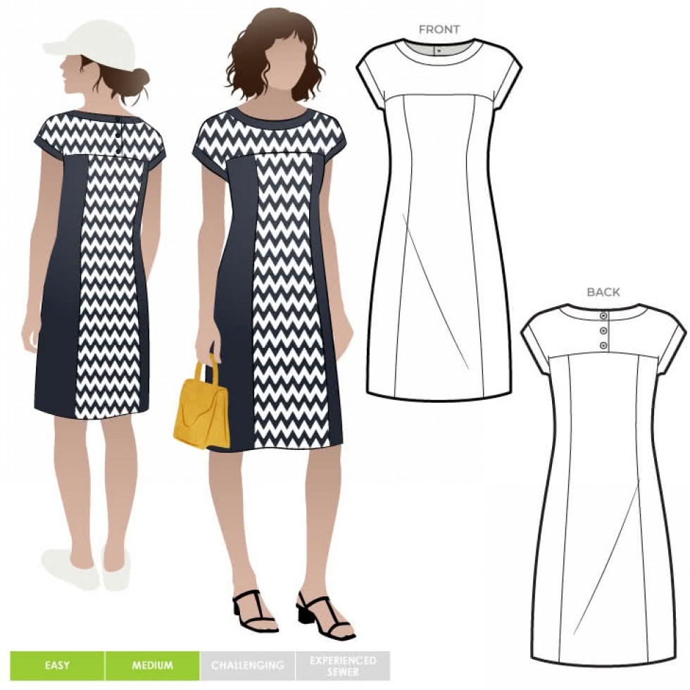 Style Arc Paper Sewing Pattern Twiggy Knit Dress