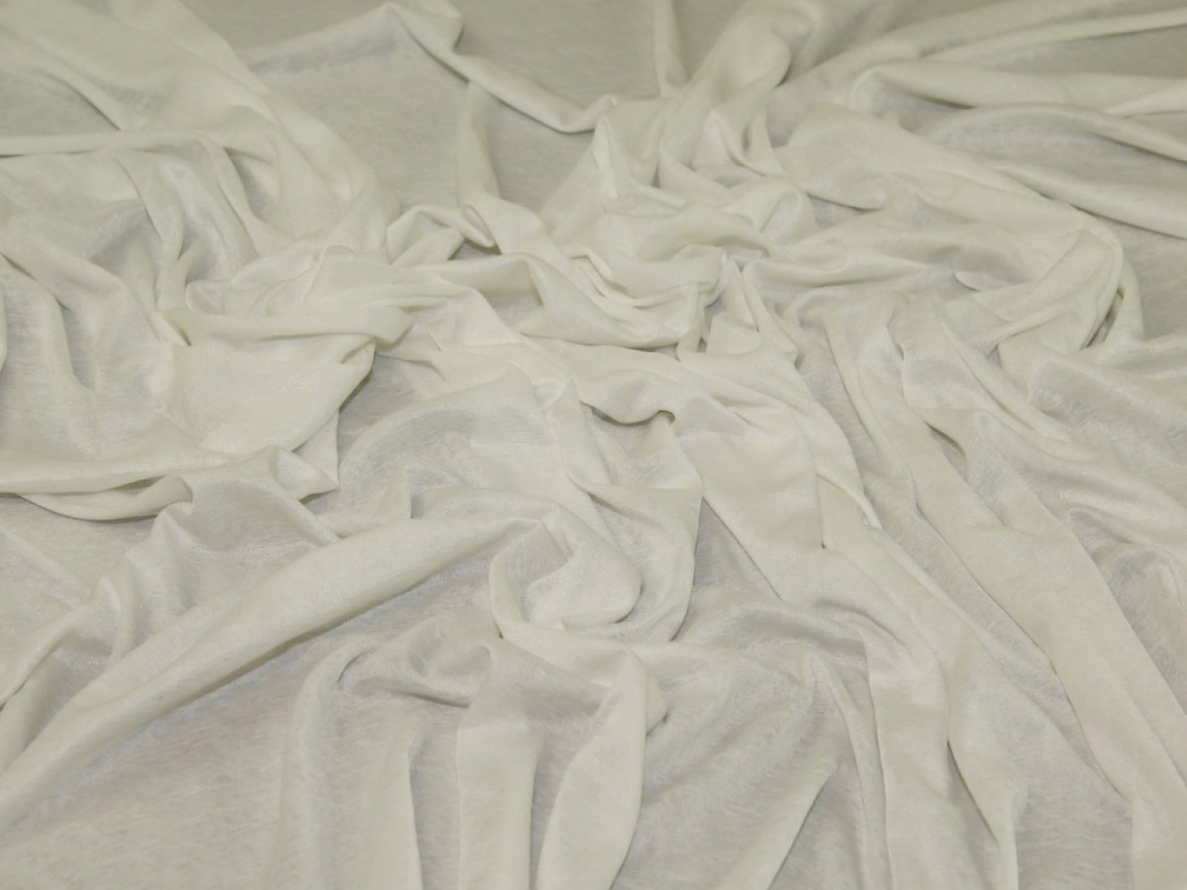 Slinky Sweater Knit Stretch Fabric White