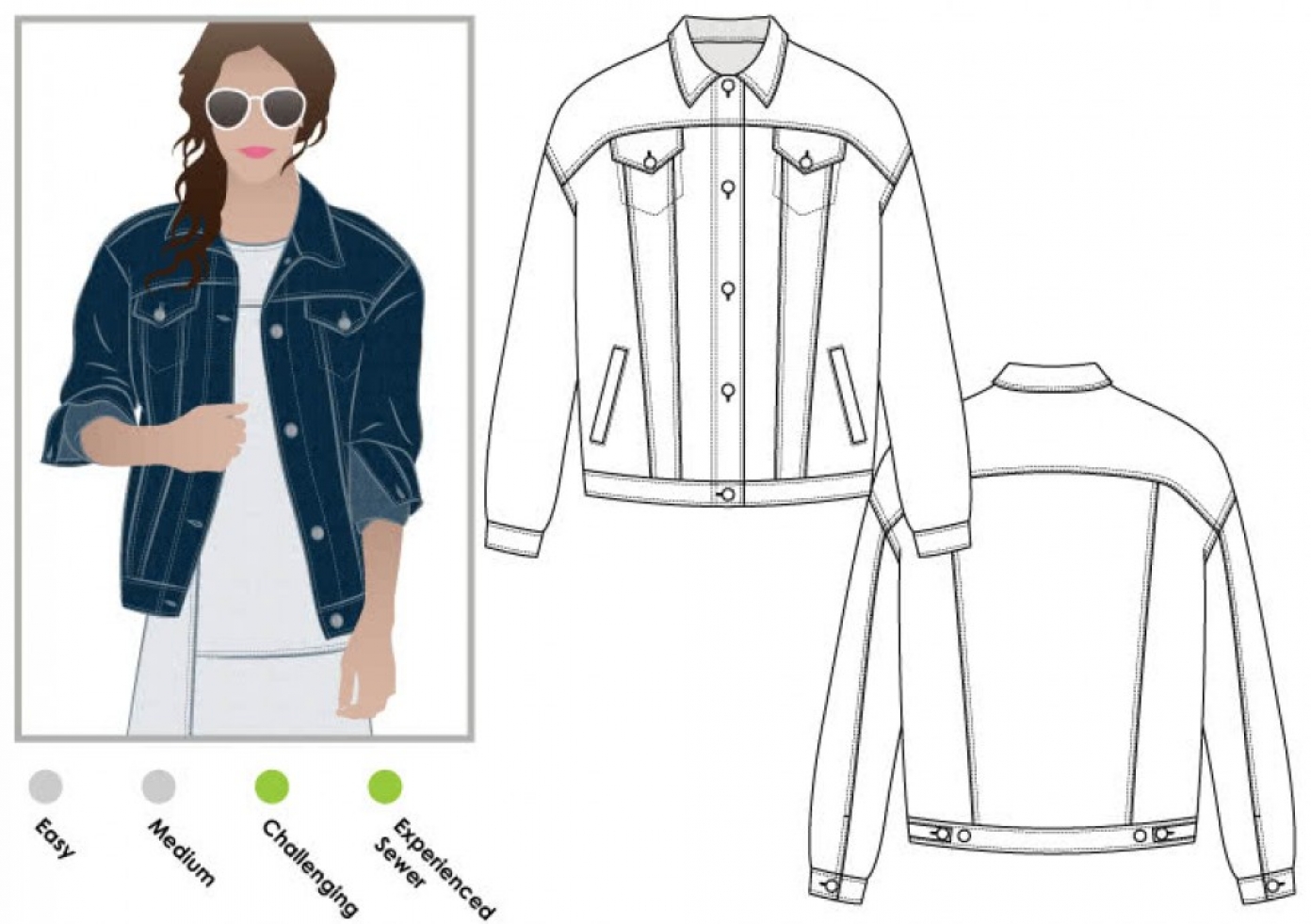 Style Arc Paper Sewing Pattern Stevie Jean Jacket