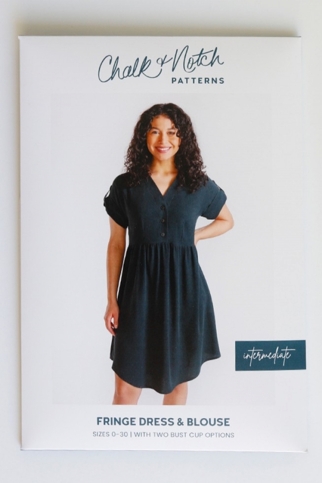 Chalk and Notch Paper Sewing Pattern Fringe Blouse & Dress