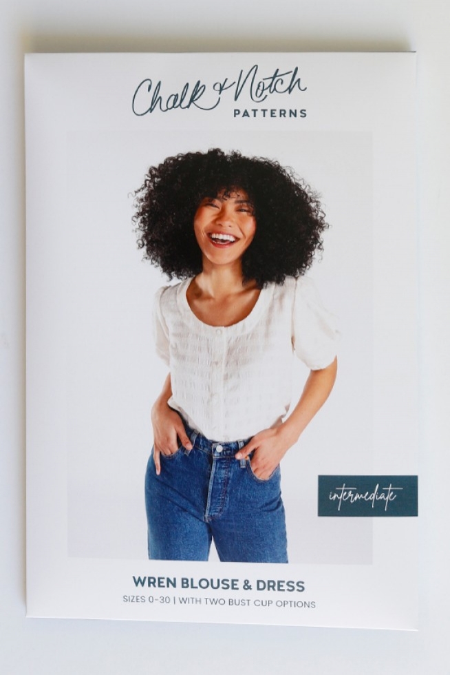 Chalk and Notch Paper Sewing Pattern Wren Blouse & Dress