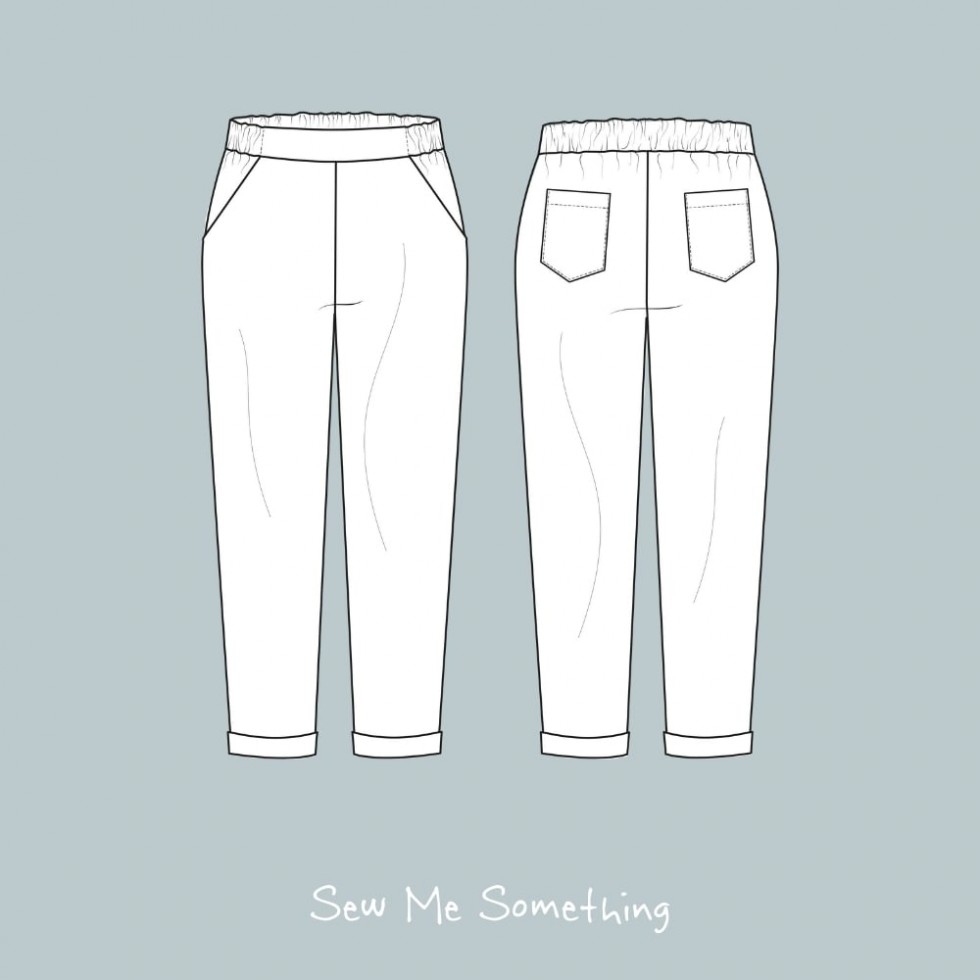 Sew Me Something Paper Sewing Pattern Nell Pull On Trousers