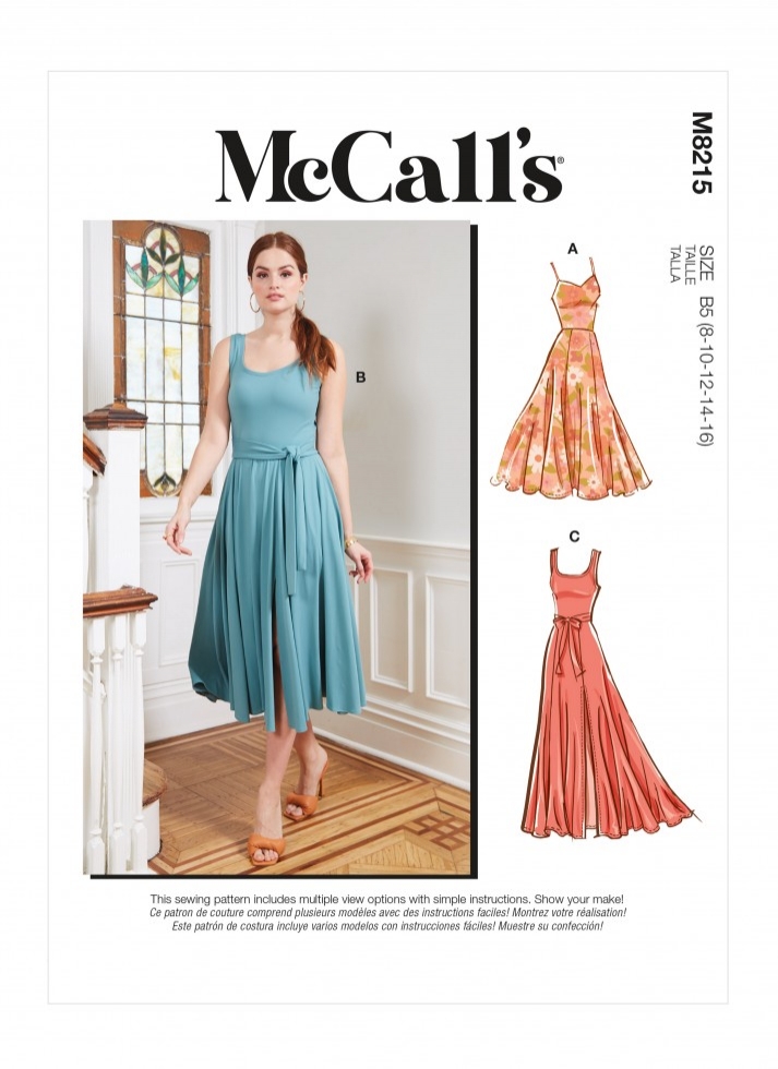 McCalls Paper Sewing Pattern 8215